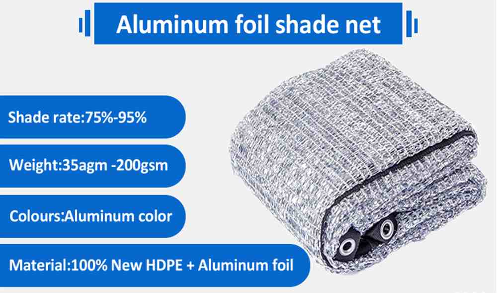 Aluminum foil shade net