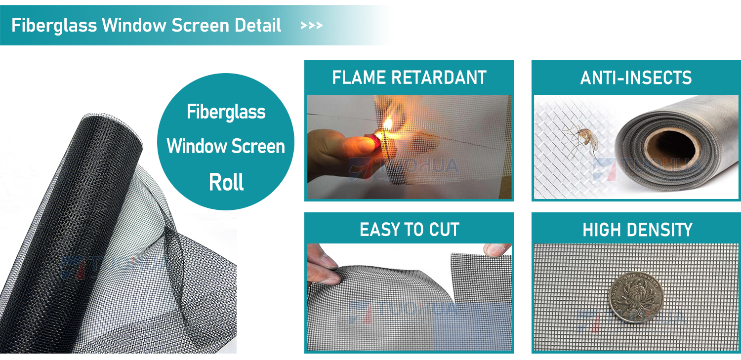 Two options for mosquito window screen